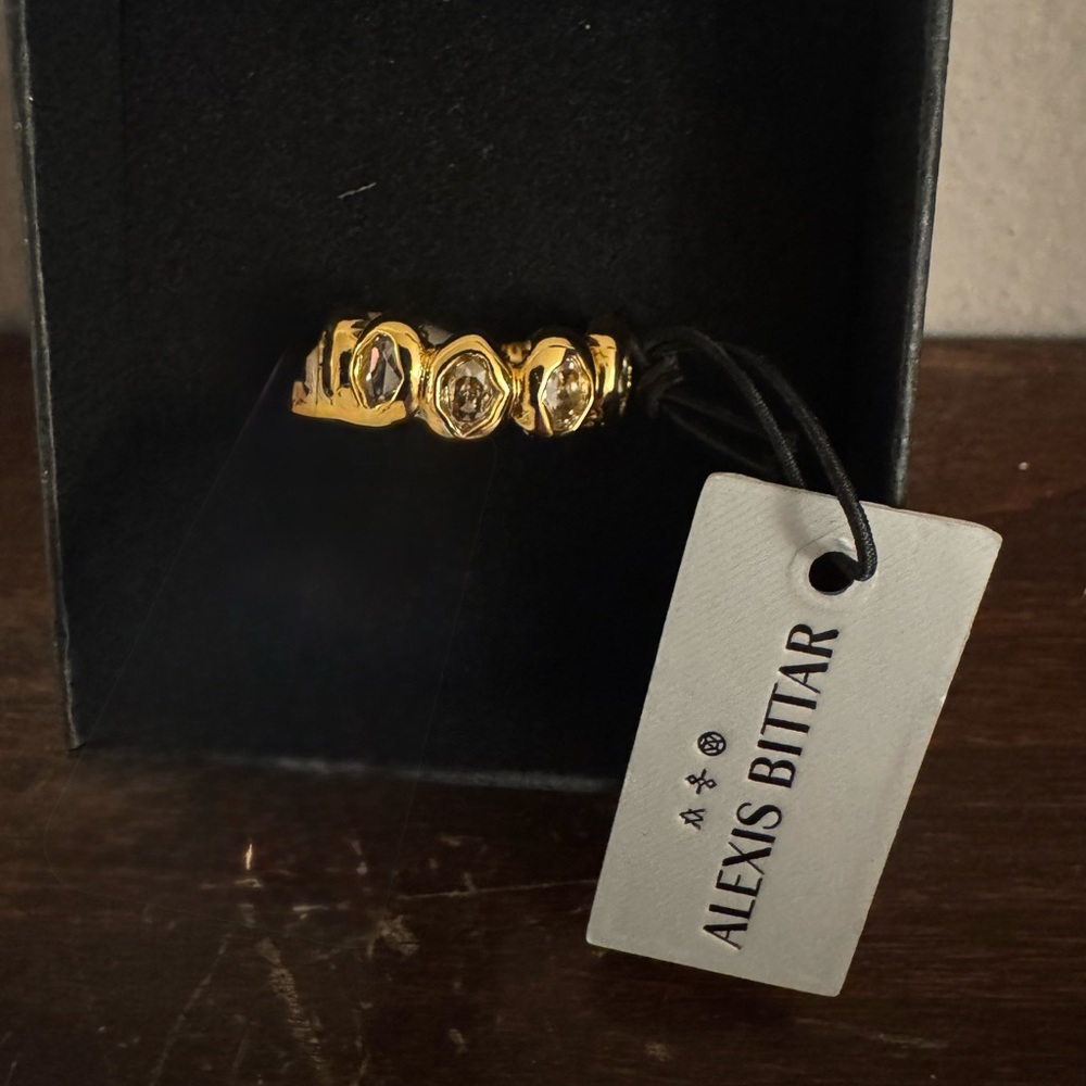 Alexis Bittar Molten Gold Marquis Crystal Band